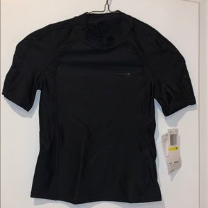 Boys speedo black swim shirt NWT